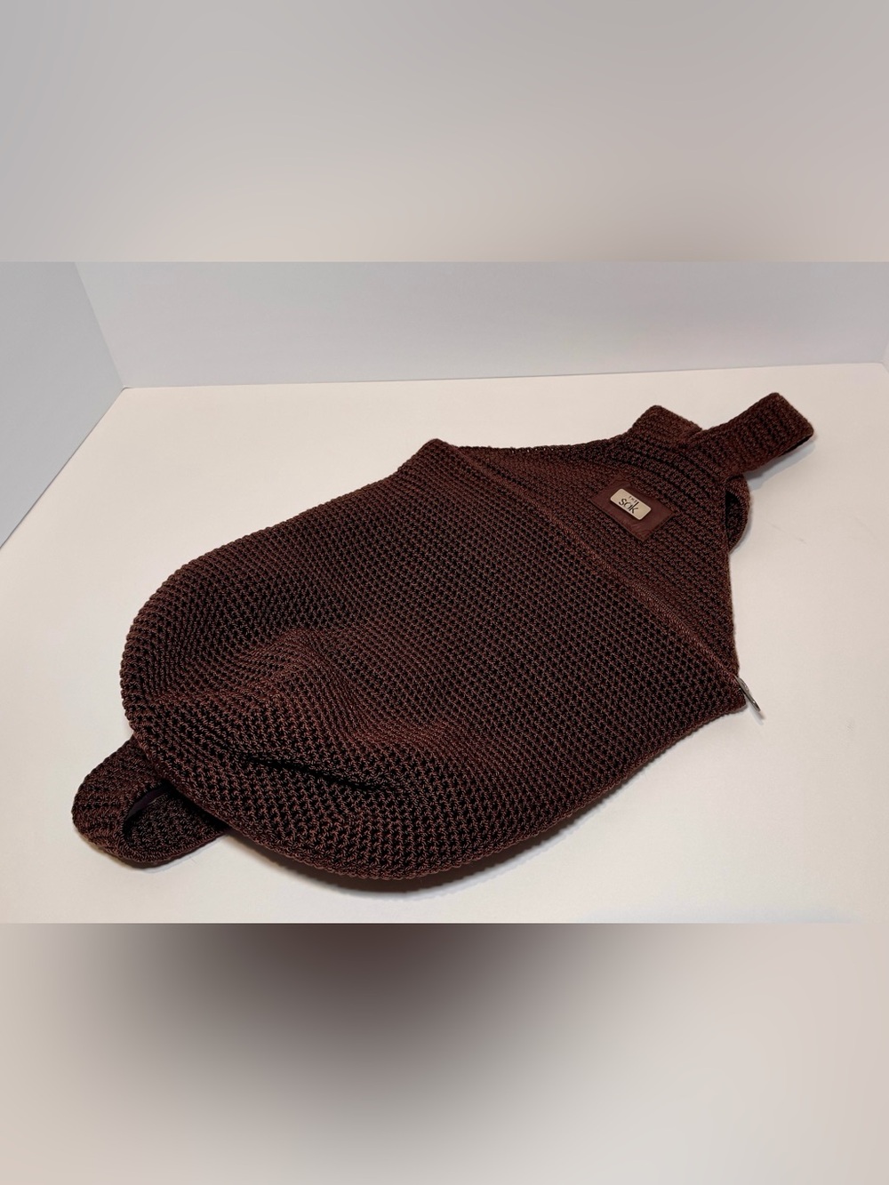 The Sak Brown Crochet Shoulder Bag Boho Slouchy Knit Hobo Purse Y2K Vacation